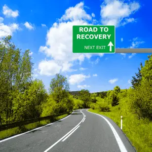Road to Recovery Sign
