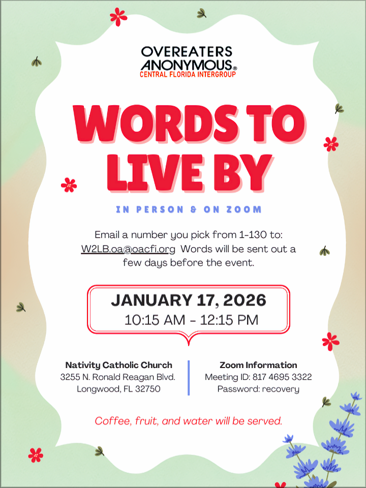 Words To Live By Workshop